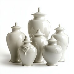 Elegant Ceramic Urns in Various Sizes