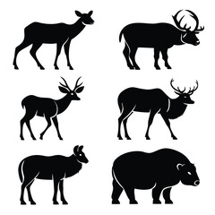 Forest and Savannah Animals Silhouette Collection
