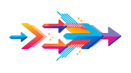 abstract background with arrows, colorful arrows vector illustration