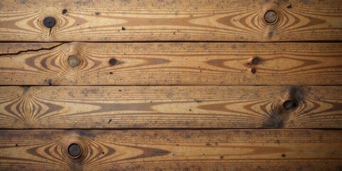 Naklejka premium Rustic Weathered Wood Planks Showing Natural Grain and Knots in a Horizontal Arrangement