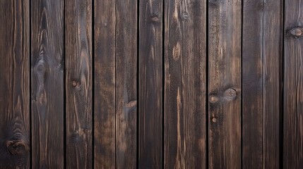 Naklejka premium Dark Brown Wooden Planks Background Texture