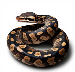 Obraz premium black snake isolated on white