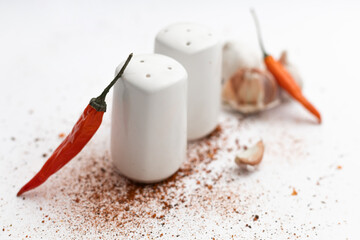 pepper and salt shaker chili pepper