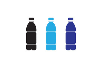 water bottle icon vector silhouette isolated in white background