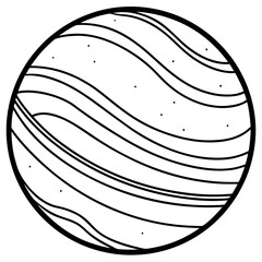 Line Art Planets A Celestial Vector Series