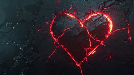 Gray Heartbreak. Graphic Wallpaper for Breakup Scenes