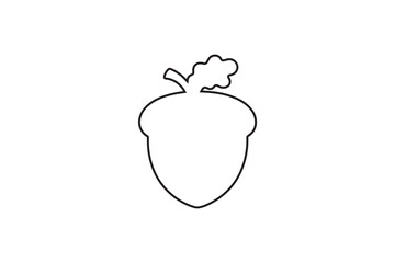 acorn icon vector silhouette isolated in white background
