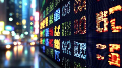Night City Stock Market Display