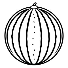 watermelon line art vector