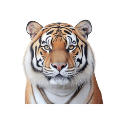 Fototapeta premium Majestic Tiger Portrait Intense Gaze and Striking Stripes