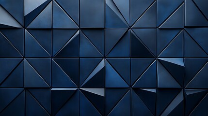A dark navy blue background with an abstract geometric