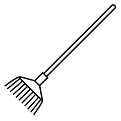 Naklejka premium Modern Rake Line Art for Designers