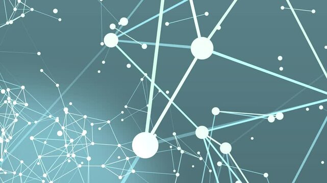 Abstract futuristic background with interweaving lines, dots and triangles, digital technology, big data, high speed connection visualization. Plexus