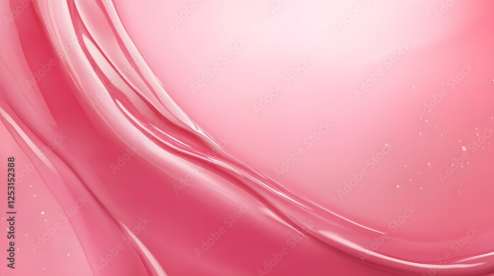 Aufkleber elegant and alluring pink satin fabric flowing in graceful curves and waves creating a captivating s