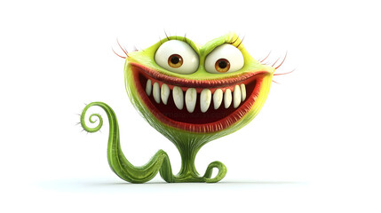 Fototapeta premium Exaggerated Cartoon Monster with Eccentric Features and Zany Expression