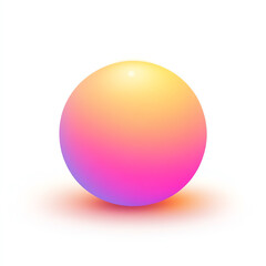 A vibrant and colorful gradient sphere showcasing a blend of yellow, pink, and orange hues, perfect for modern design projects, backgrounds, or creative compositions.