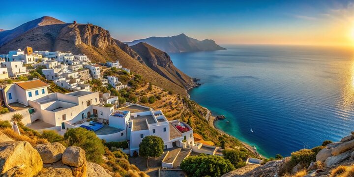Stunning Amorgos Seascape: Cyclades Island, Greece - Breathtaking Aegean Panorama