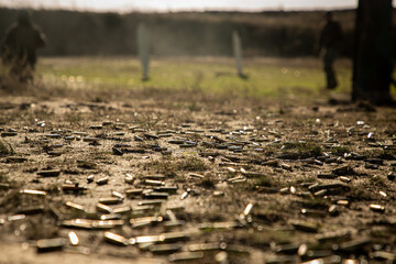 ammo shells on the training field