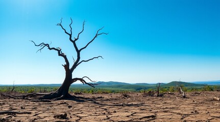 lonely tree in the desert
