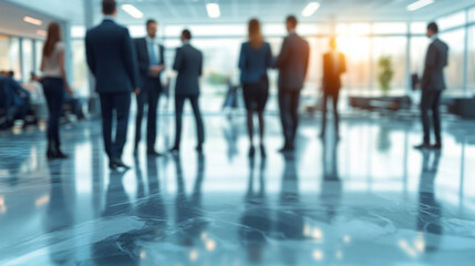 A morning office meeting where employees actively discuss current tasks and plans