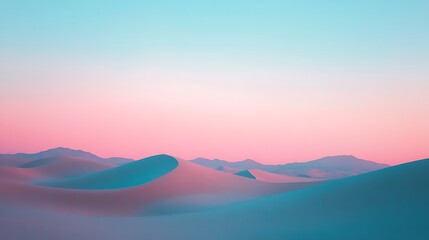 Pastel Sand Dunes Sunset Desert Landscape