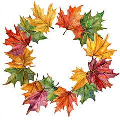 Fototapeta premium autumn leaves frame