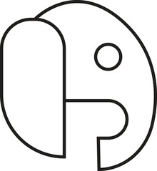  Icon showing two interlinked shapes, symbolizing environmental balance or symbiosis with transparent background.