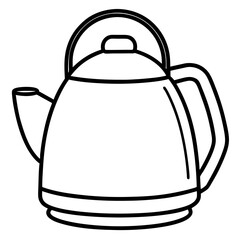 Modern Kettle Line Art Graphic