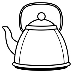 Modern Kettle Line Art Graphic