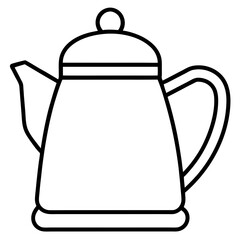 Modern Kettle Line Art Graphic