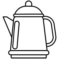 Modern Kettle Line Art Graphic
