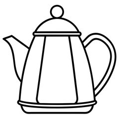 Modern Kettle Line Art Graphic