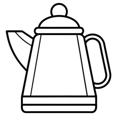 Modern Kettle Line Art Graphic
