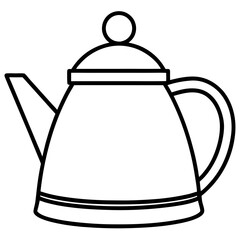 Modern Kettle Line Art Graphic