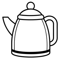 Modern Kettle Line Art Graphic