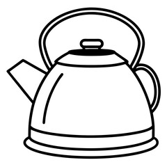 Modern Kettle Line Art Graphic