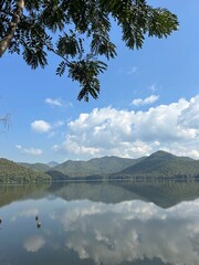 lake and mountains