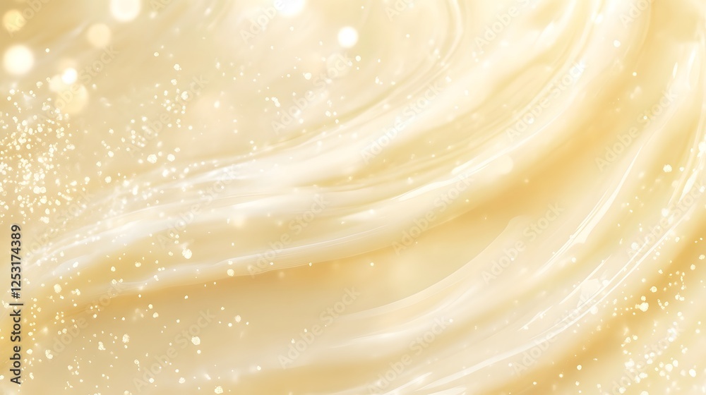 Poster Shimmering ethereal glow of captivating luminous light in an elegant golden tone abstract background creating a dreamy mystical and transcendent atmosphere  The soft blurred