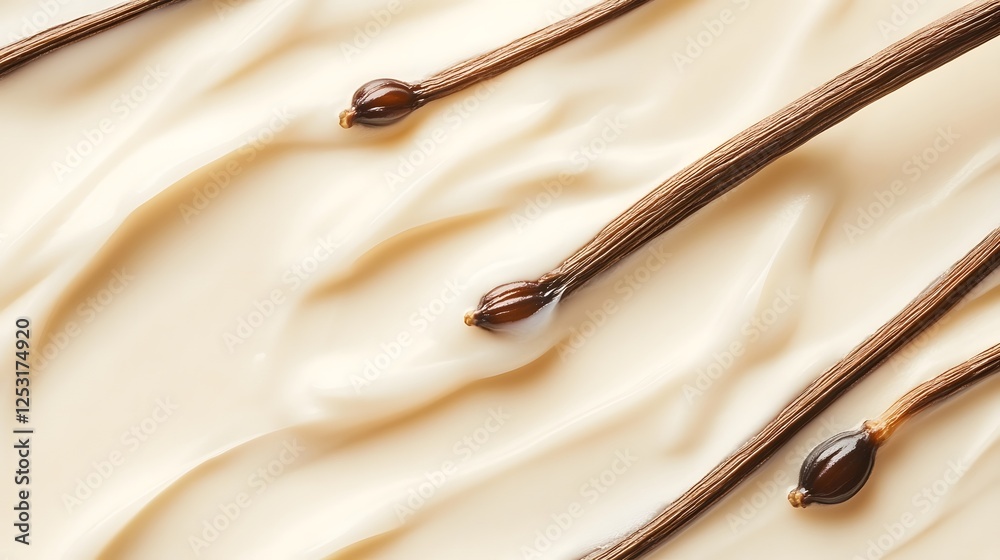 Aufkleber smooth creamy texture with elegant swirl patterns on a light high key backdrop designed for showcasi