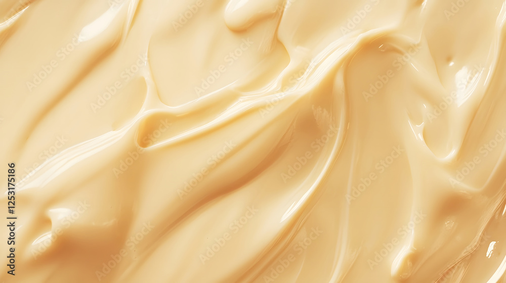 Leinwandbilder Soft and flowing cream colored abstract background with organic swirling patterns and shapes  Elegant minimalist and contemporary design with a tactile textured surface and a harmonious