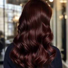 Gorgeous Mahogany Hair Waves: A Luxurious and Deeply Rich Hair Color