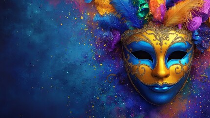 Mystical Carnival, A Vivid Celebration of Color and Intrigue in Masked Festivities