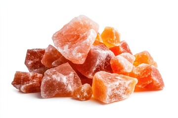 Colorful and Raw Himalayan Pink Salt Crystals Piled in a Natural Arrangement Perfect for Culinary and Decorative Use in Various Settings