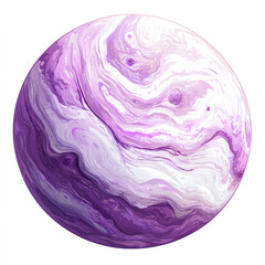 Obraz premium A mesmerizing abstract depiction of a purple planet, showcasing swirling patterns and vibrant colors that inspire wonder and creativity, perfect for imaginative projects.