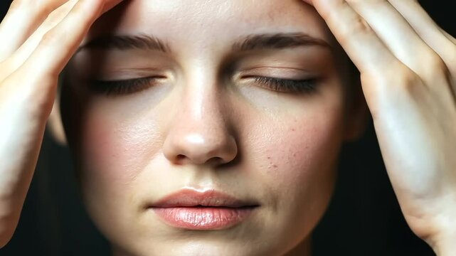Pale Face Indicating Fatigue and Anemia Symptoms