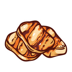 Halloumi grilled cheese pieces pile line icon. Outline hand drawn vintage three slices of Halloumi with grill stripes. BBQ, cooking, Greek cuisine mascot, food ingredient icon vector illustration
