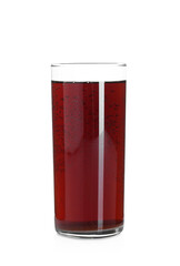 Sweet soda water in glass isolated on white