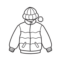 Cozy Coloring page, Line art, Bold and easy image, coloring sheet isolated vector illustration