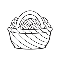 Fototapeta premium Cozy Coloring page, Line art, Bold and easy image, coloring sheet isolated vector illustration