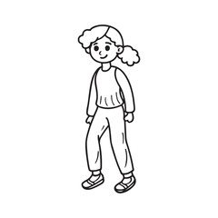 Cozy Coloring page, Line art, Bold and easy image, coloring sheet isolated vector illustration